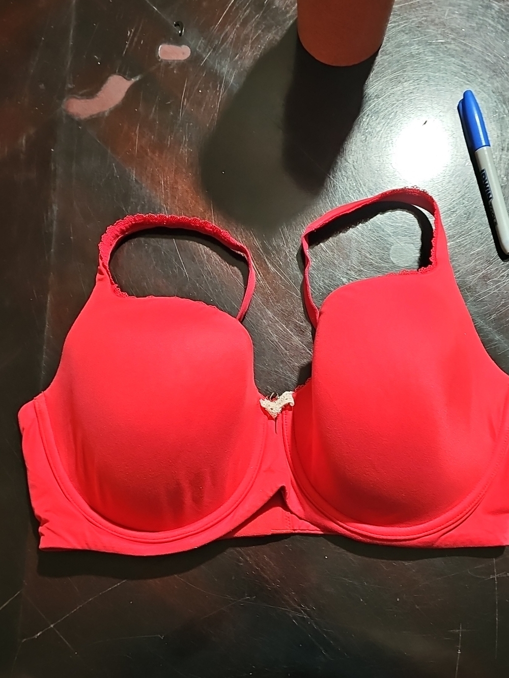 Victoria's Secret Red Padded Underwire Bra 38DD